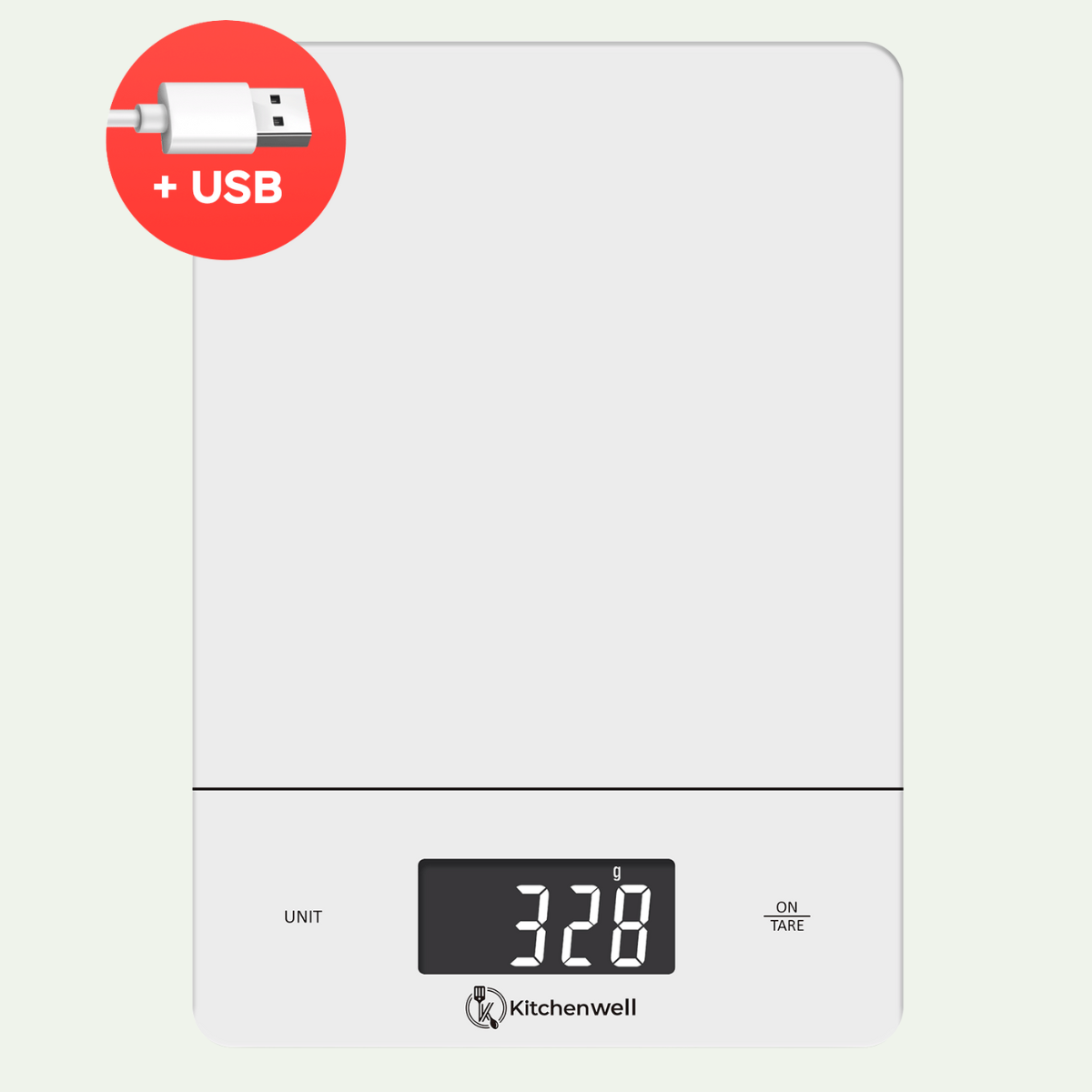 Kitchenwell digitale keukenweegschaal glas 15KG