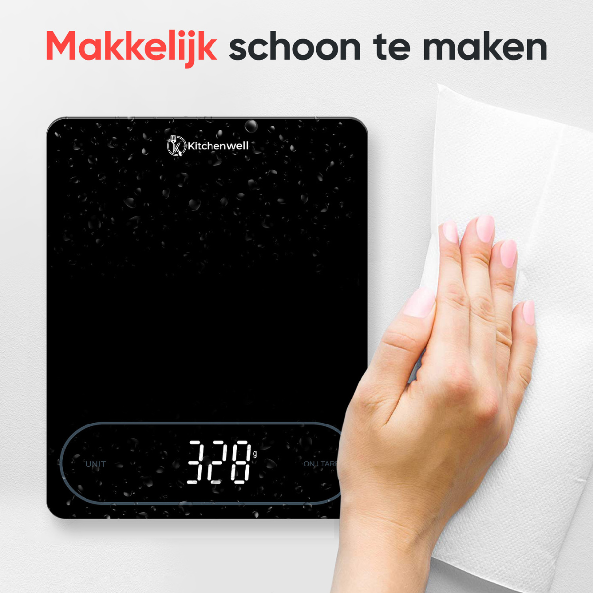Kitchenwell digitale keukenweegschaal 1gr - 12kg