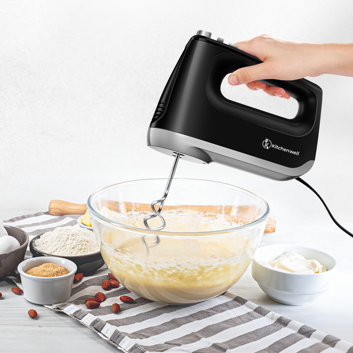 Kitchenwell handmixer met opbergcase