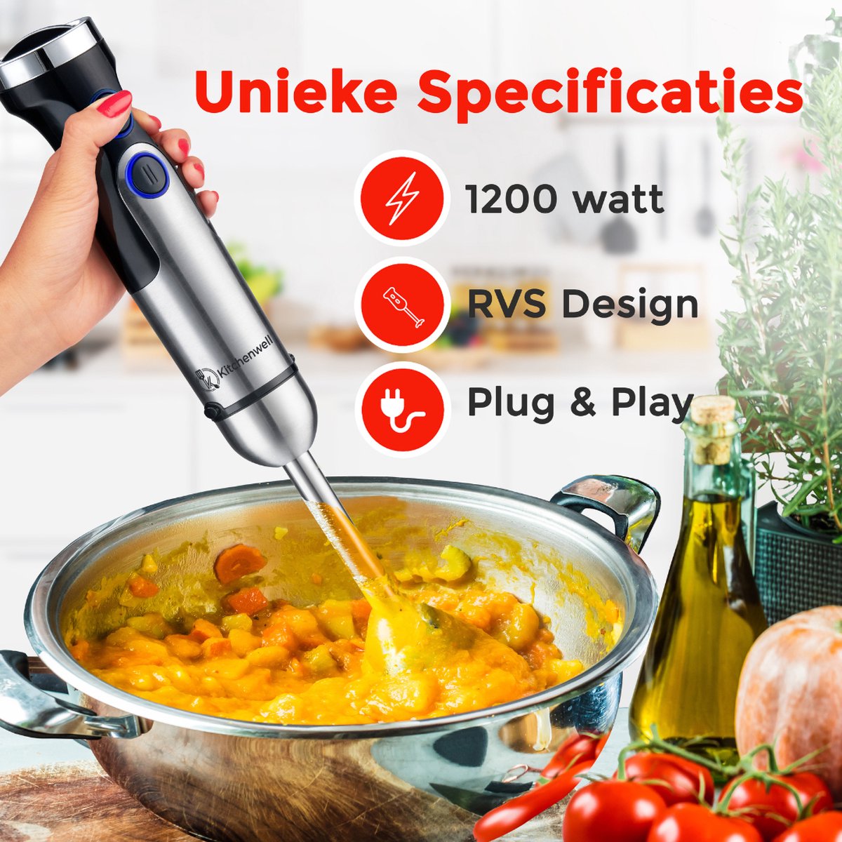 Kitchenwell 5-in-1 staafmixer