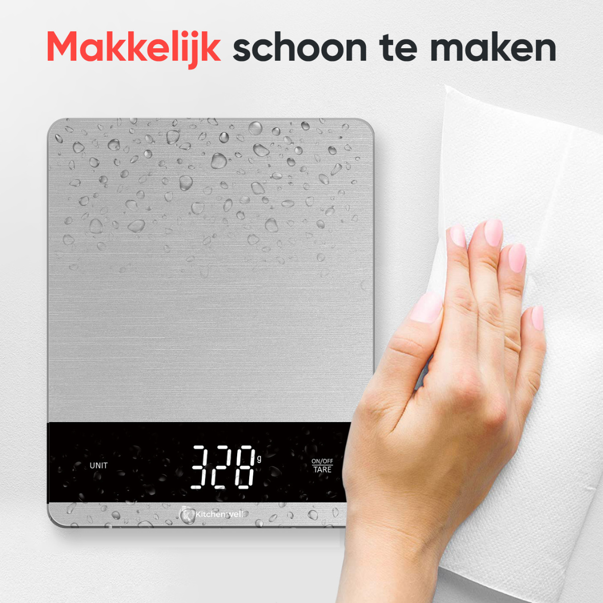 Kitchenwell Digitale Keukenweegschaal 5gr - 10kg