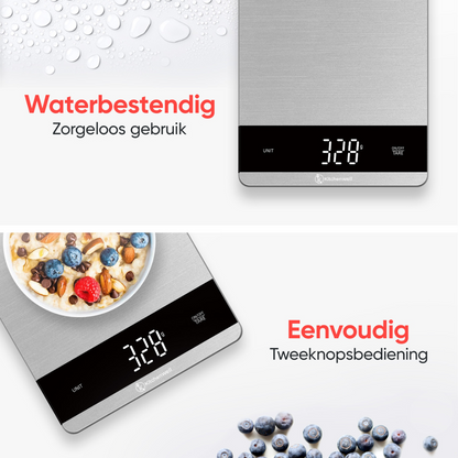 Kitchenwell Digitale Keukenweegschaal 5gr - 10kg