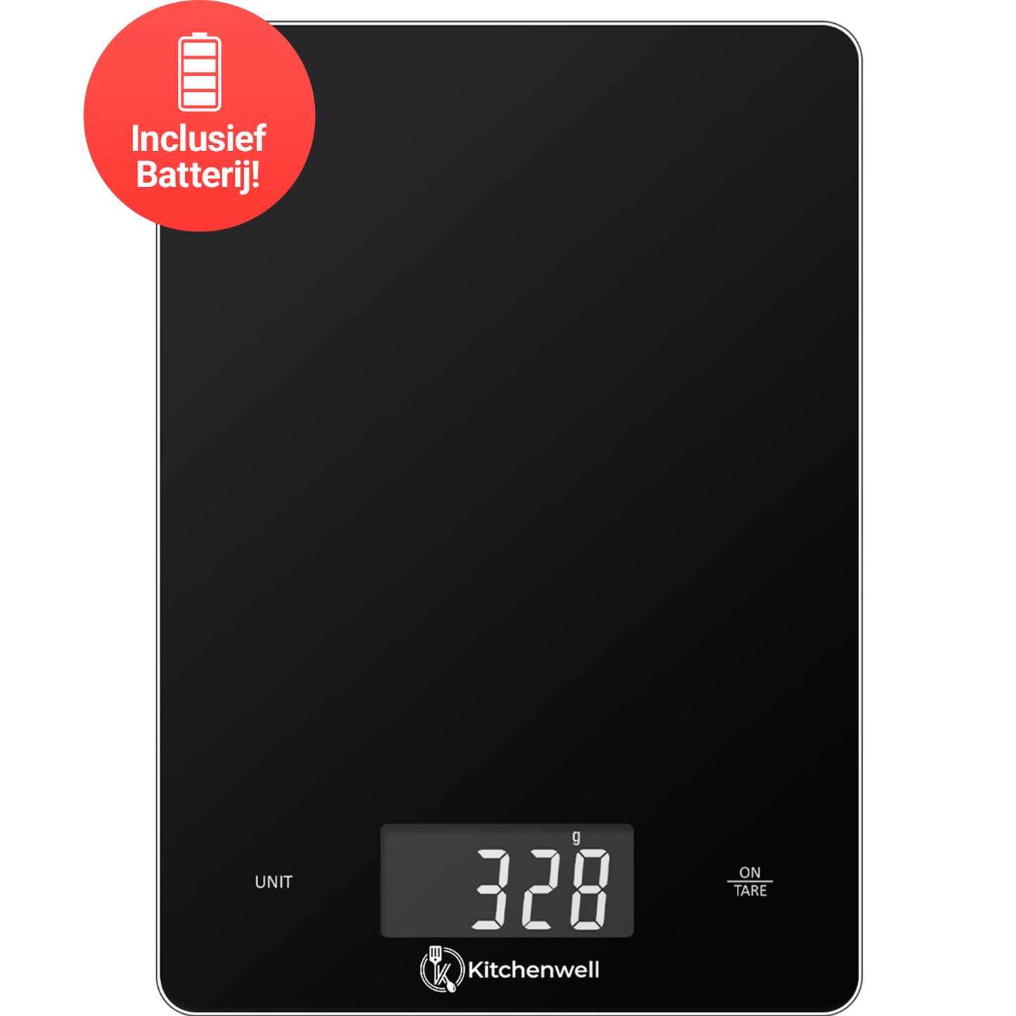 Kitchenwell digitale keukenweegschaal glas 15KG