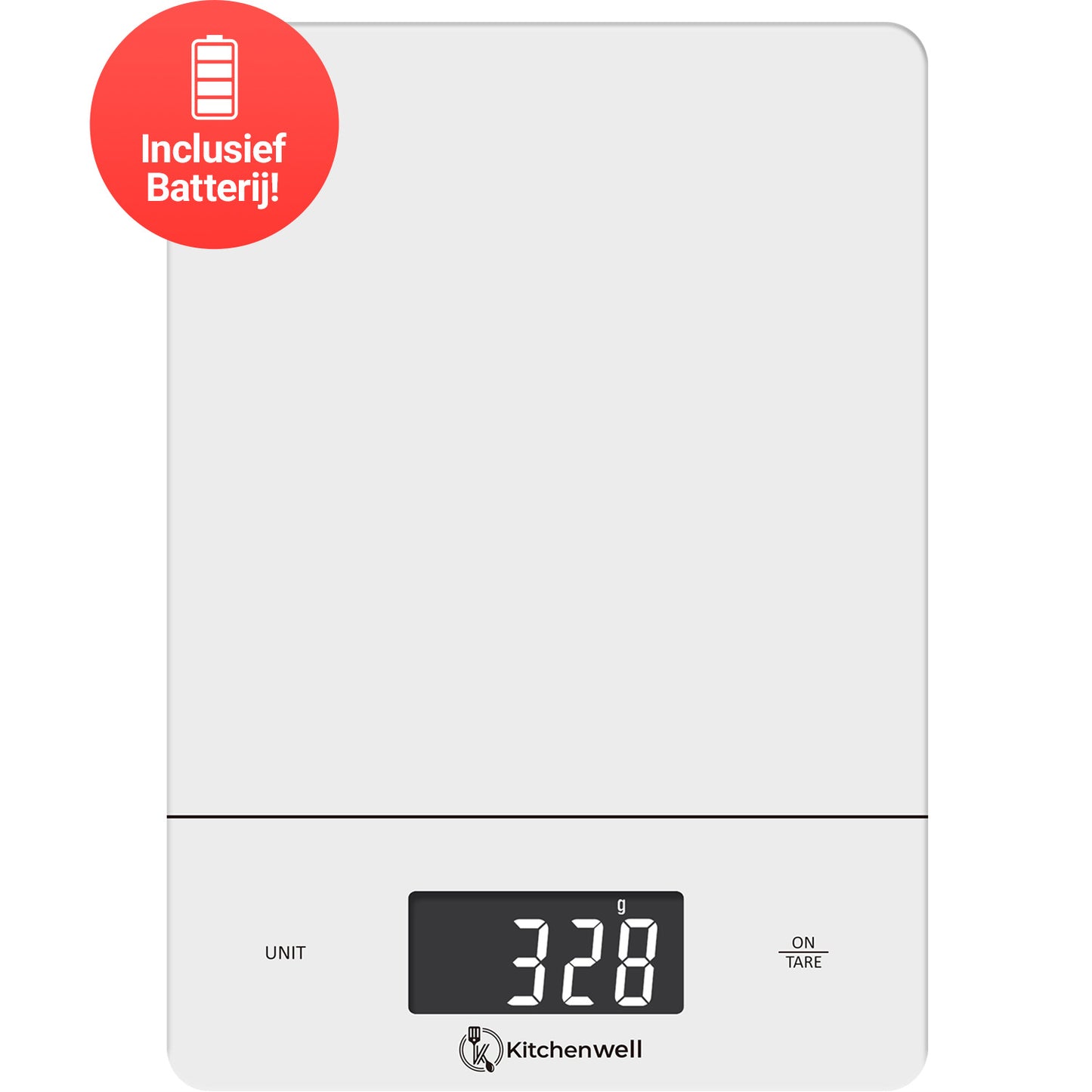 Kitchenwell digitale keukenweegschaal glas 15KG
