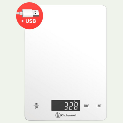 Kitchenwell digitale keukenweegschaal glas 15KG